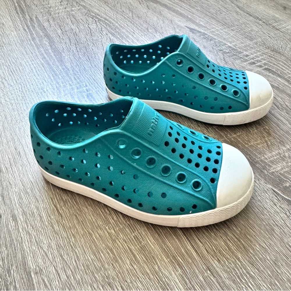 Native Kids Shoes Jefferson Sugarlite Toddler Size 7 Turquoise Faded Glory Blue
